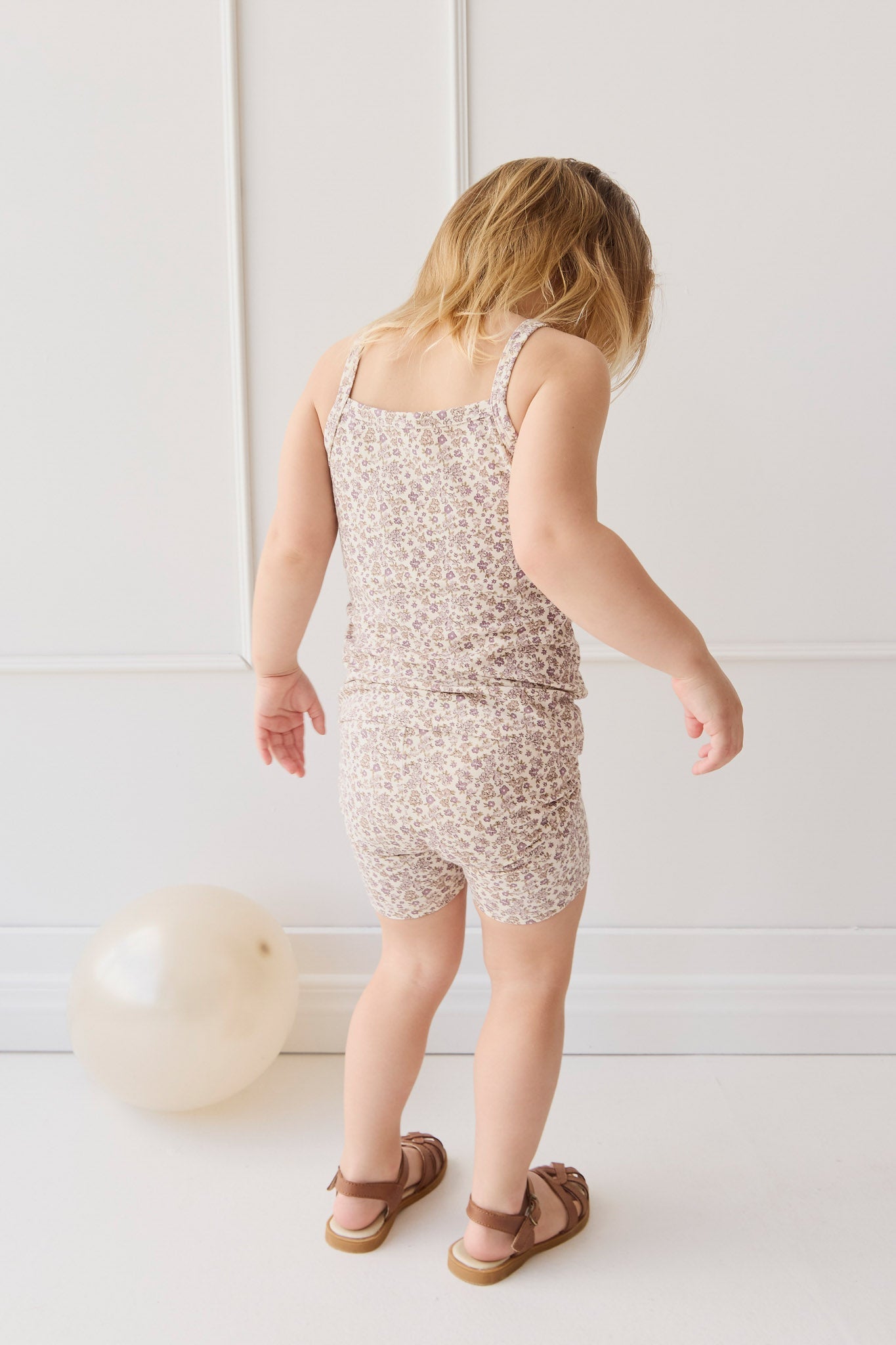 Organic Cotton Modal Singlet - Amber Eggnog