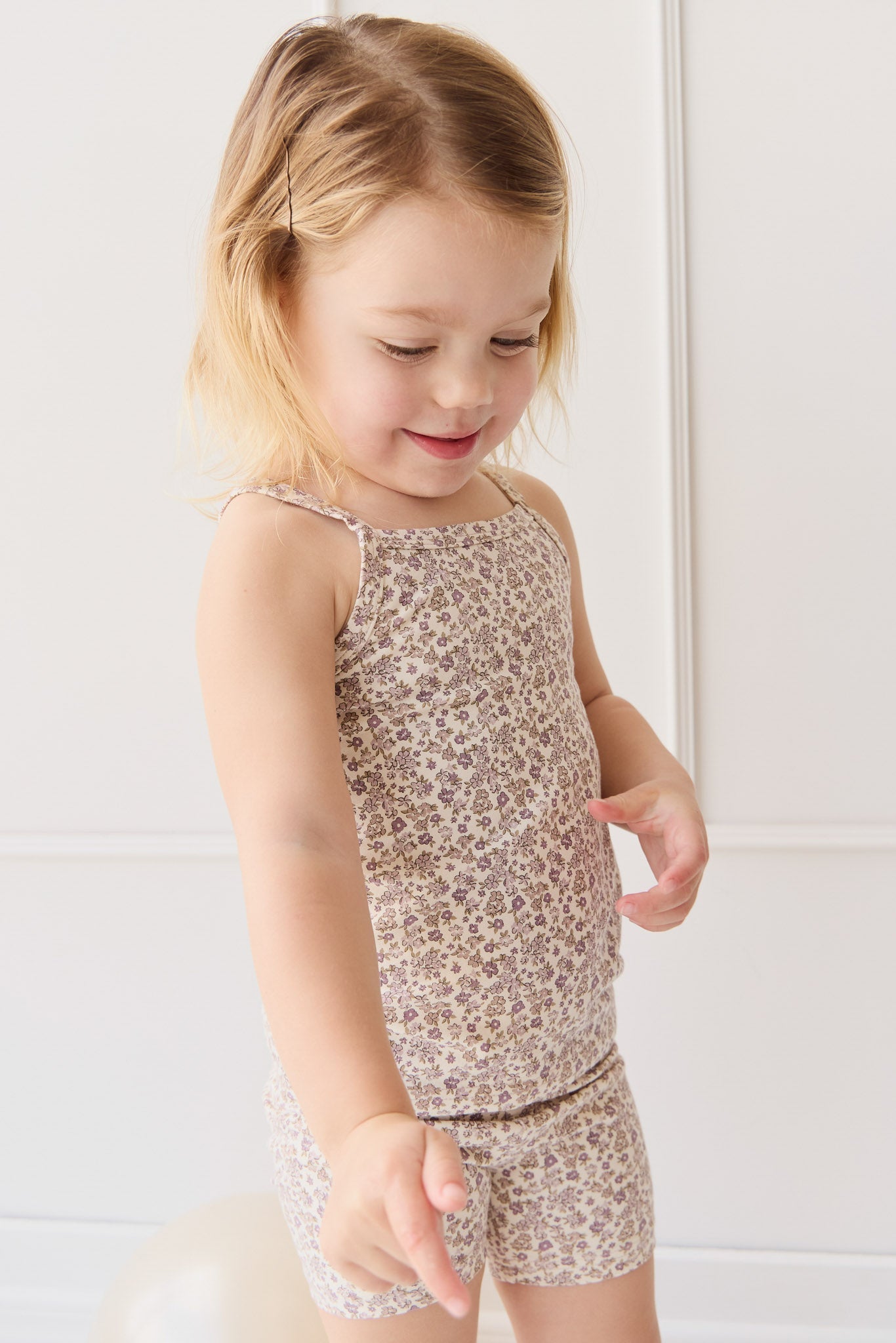 Organic Cotton Modal Singlet - Amber Eggnog