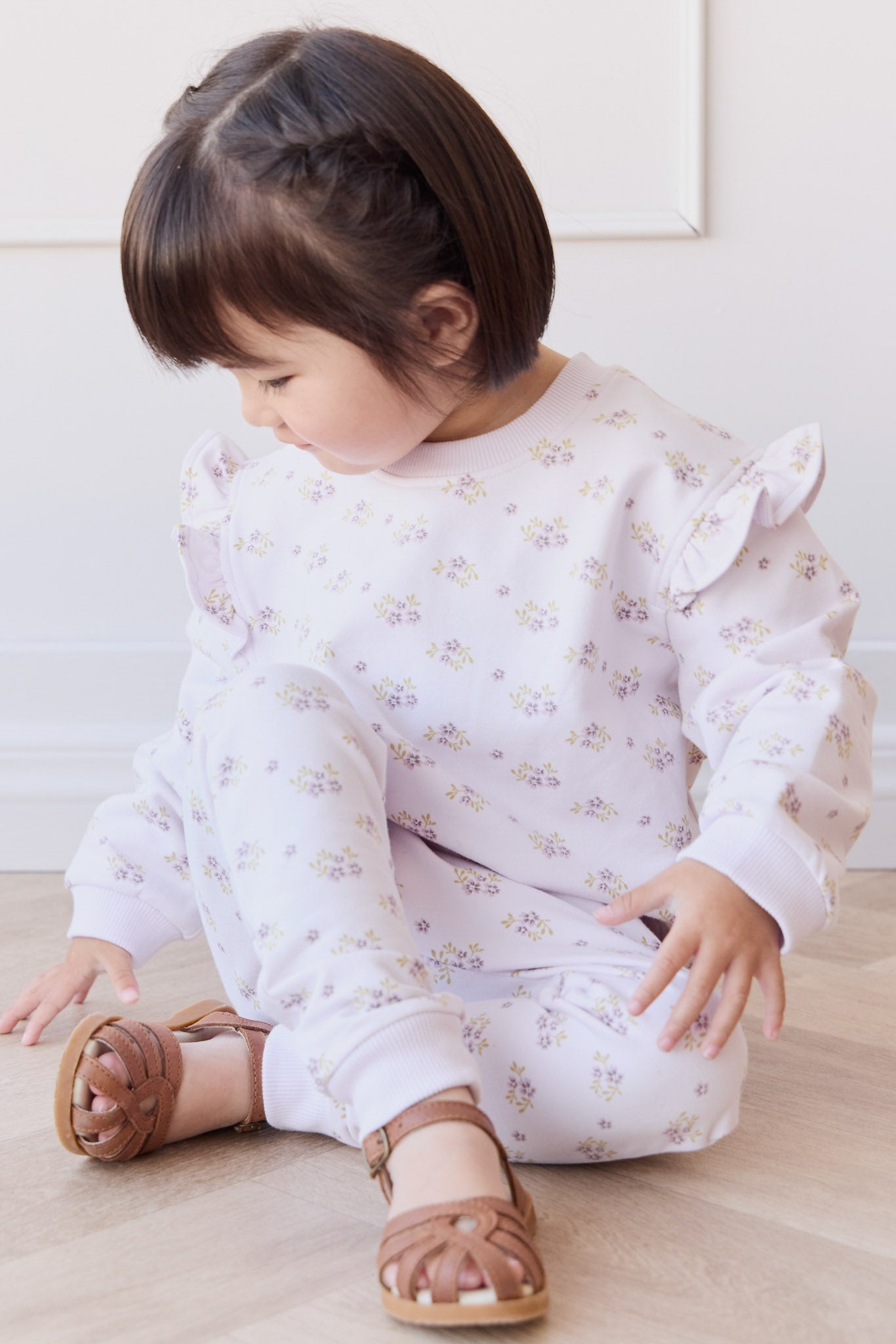 Organic Cotton Morgan Track Pant - Rose Floral Pink