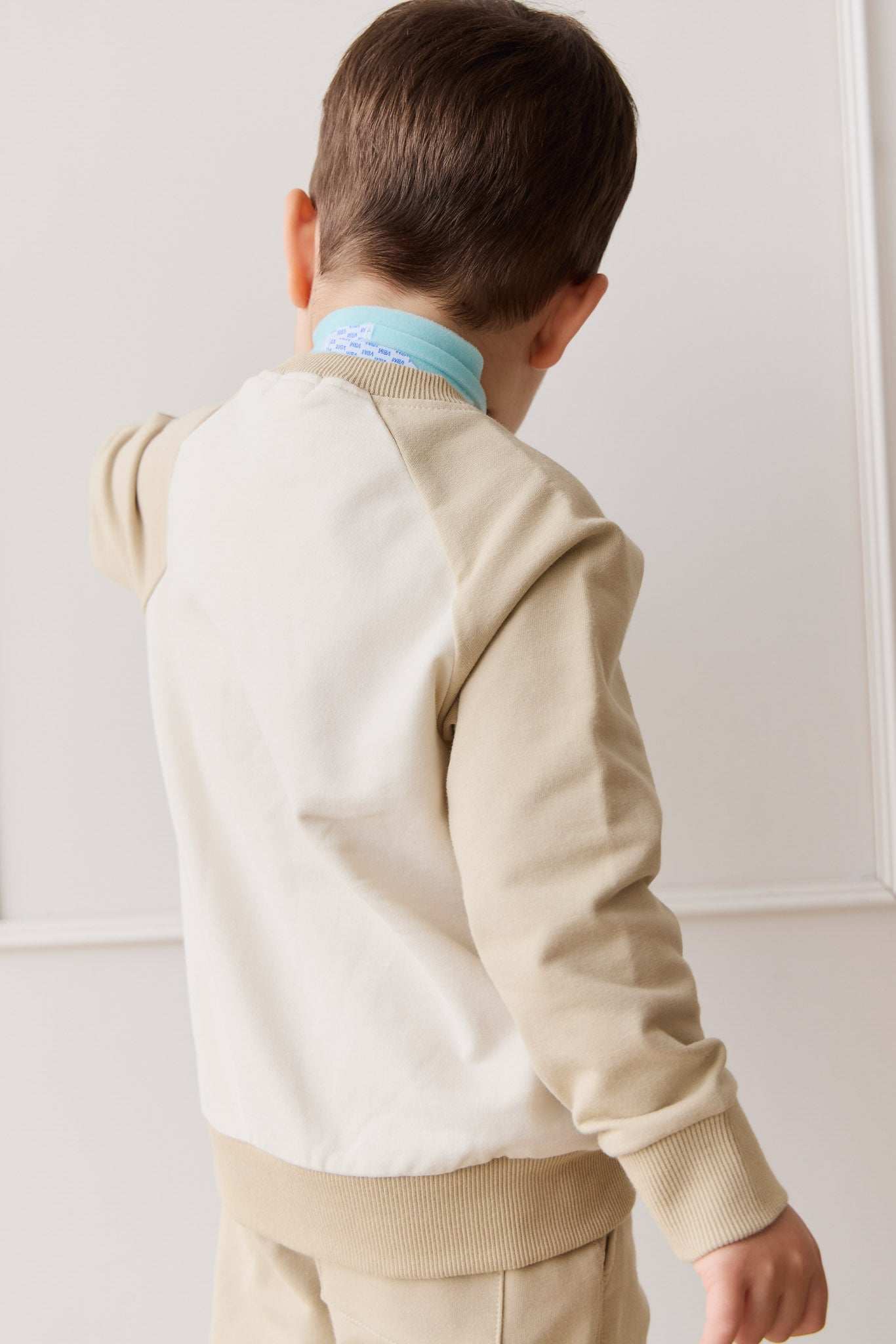 Organic Cotton Tao Sweatshirt - Biscuit/Cloud Bobbie Bear