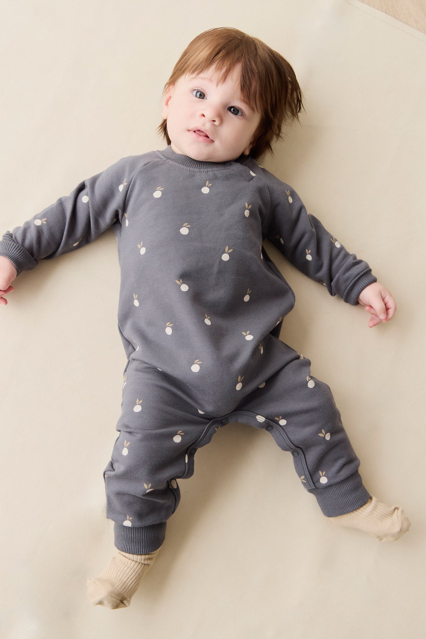 Organic Cotton Tao Sweatshirt Onepiece - Bobby Berries Shadow