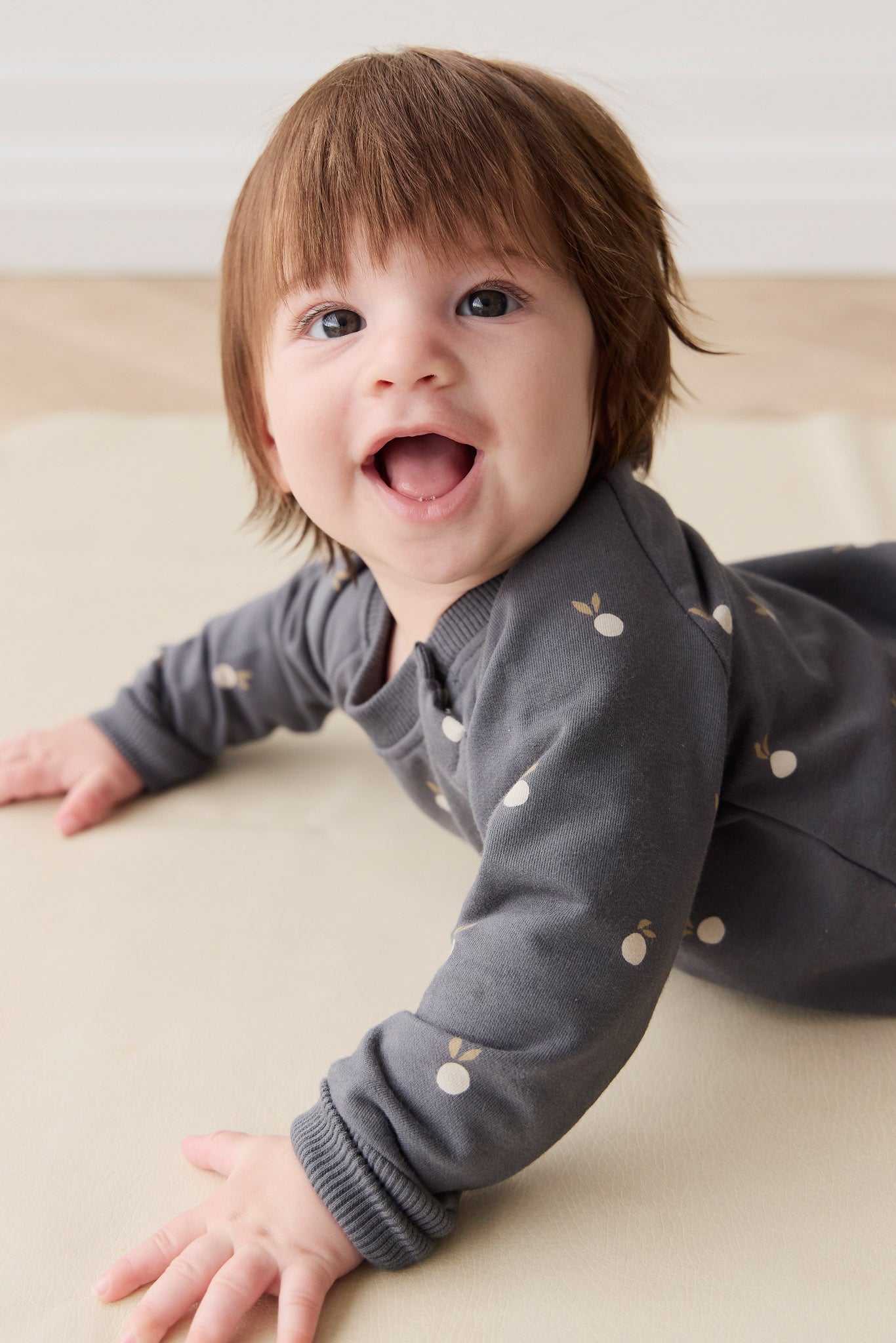 Organic Cotton Tao Sweatshirt Onepiece - Bobby Berries Shadow