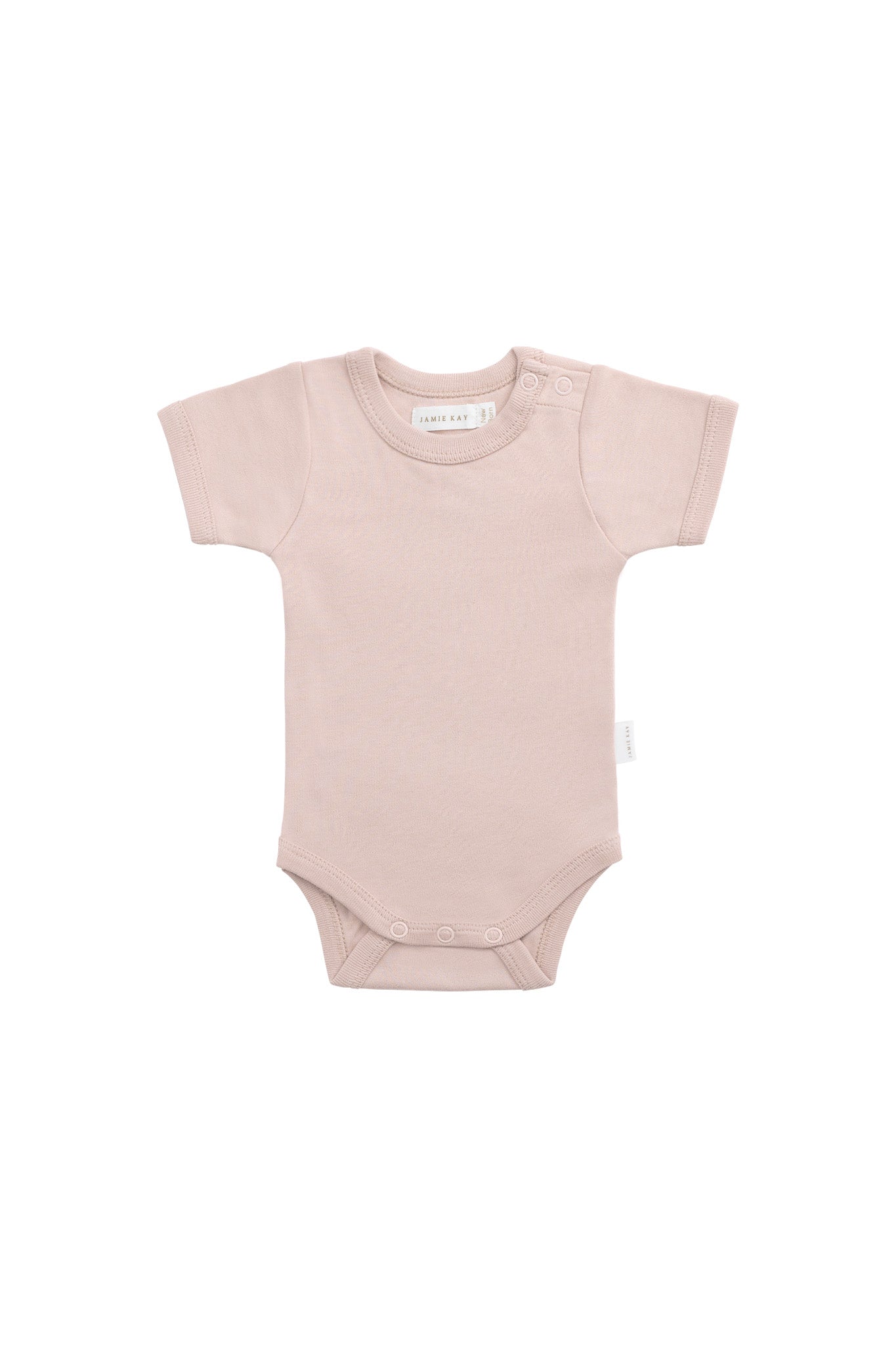 Organic Cotton Olsen Tee Bodysuit - Shell Pink