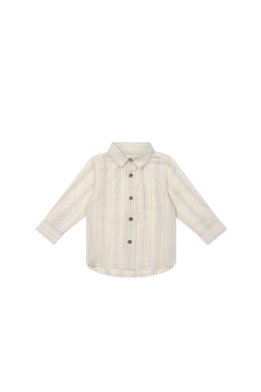 Isaiah Shirt - Coastal Stripe Cloud