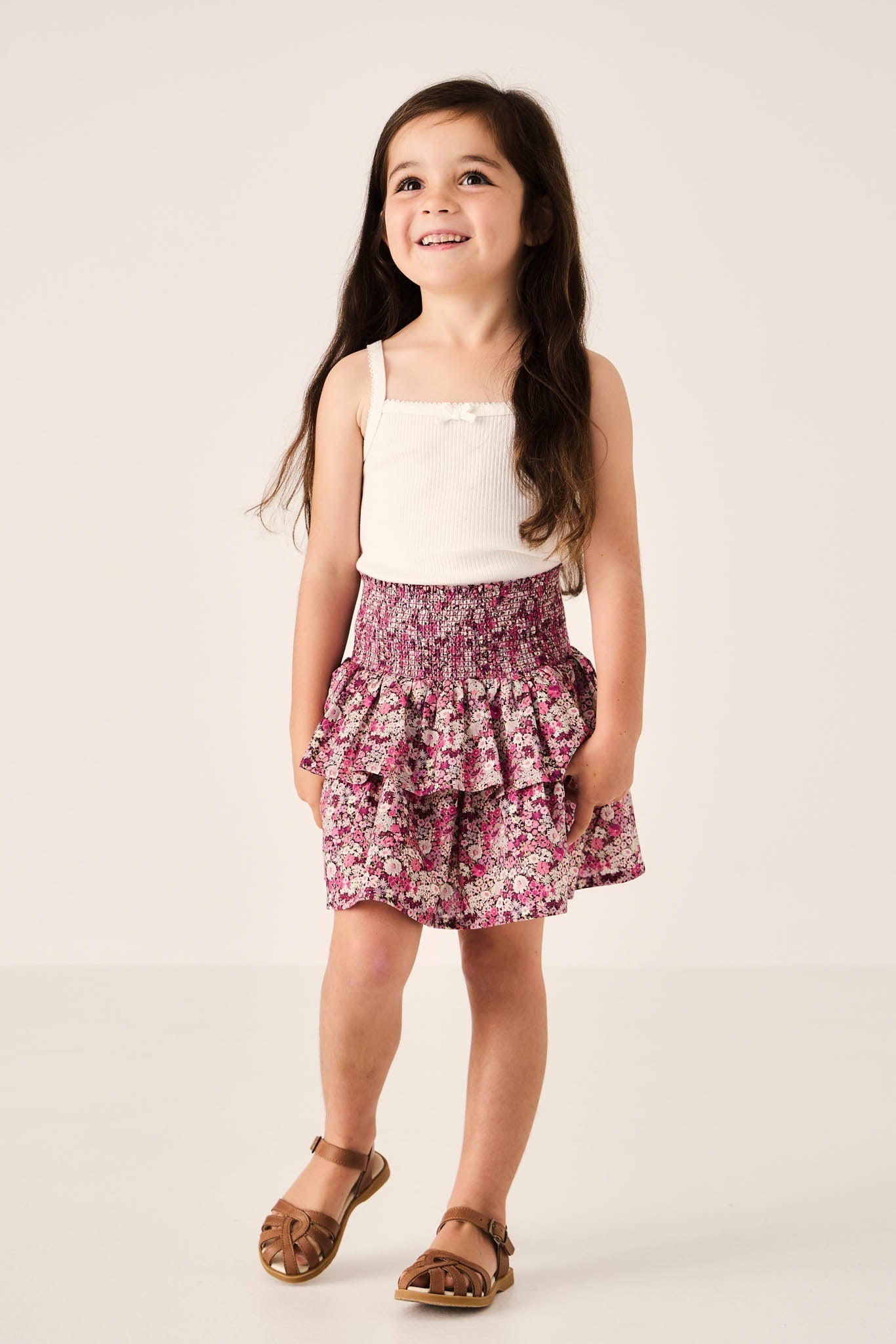 Organic Cotton Samantha Skirt - Garden Print