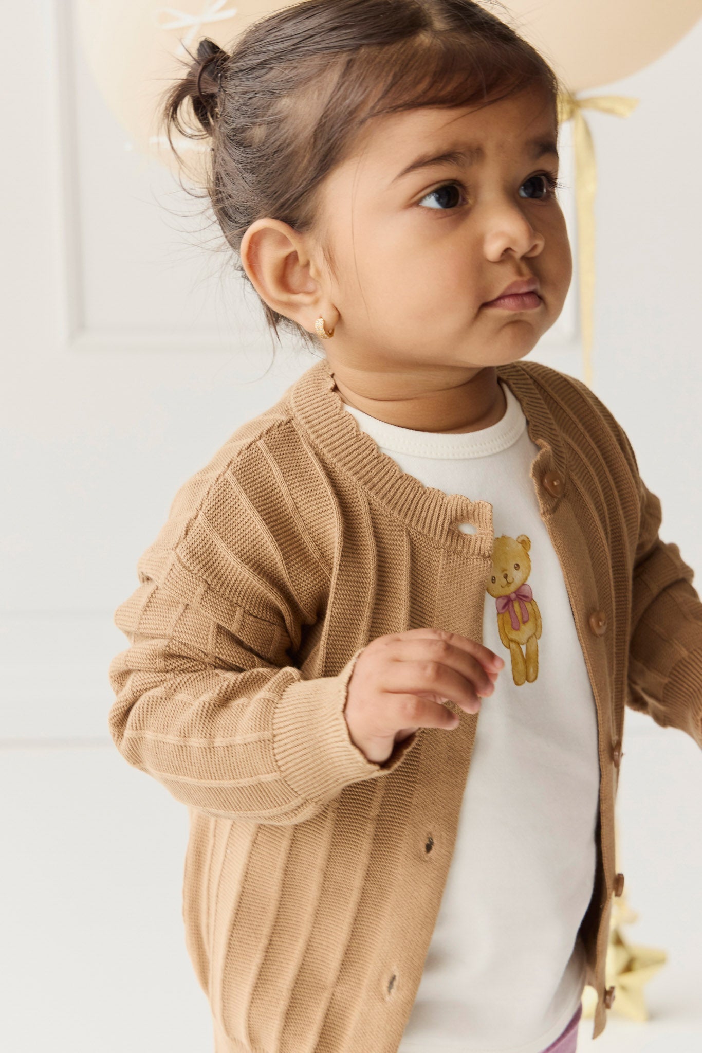 Emily Knitted Cardigan - Caramel Cream