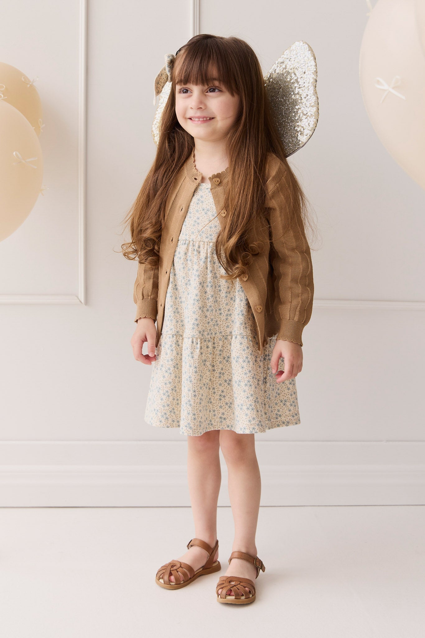 Emily Knitted Cardigan - Caramel Cream