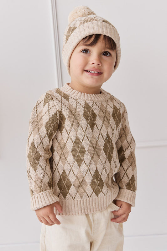 Enzo Jumper - Enzo Jacquard Oatmeal Marle