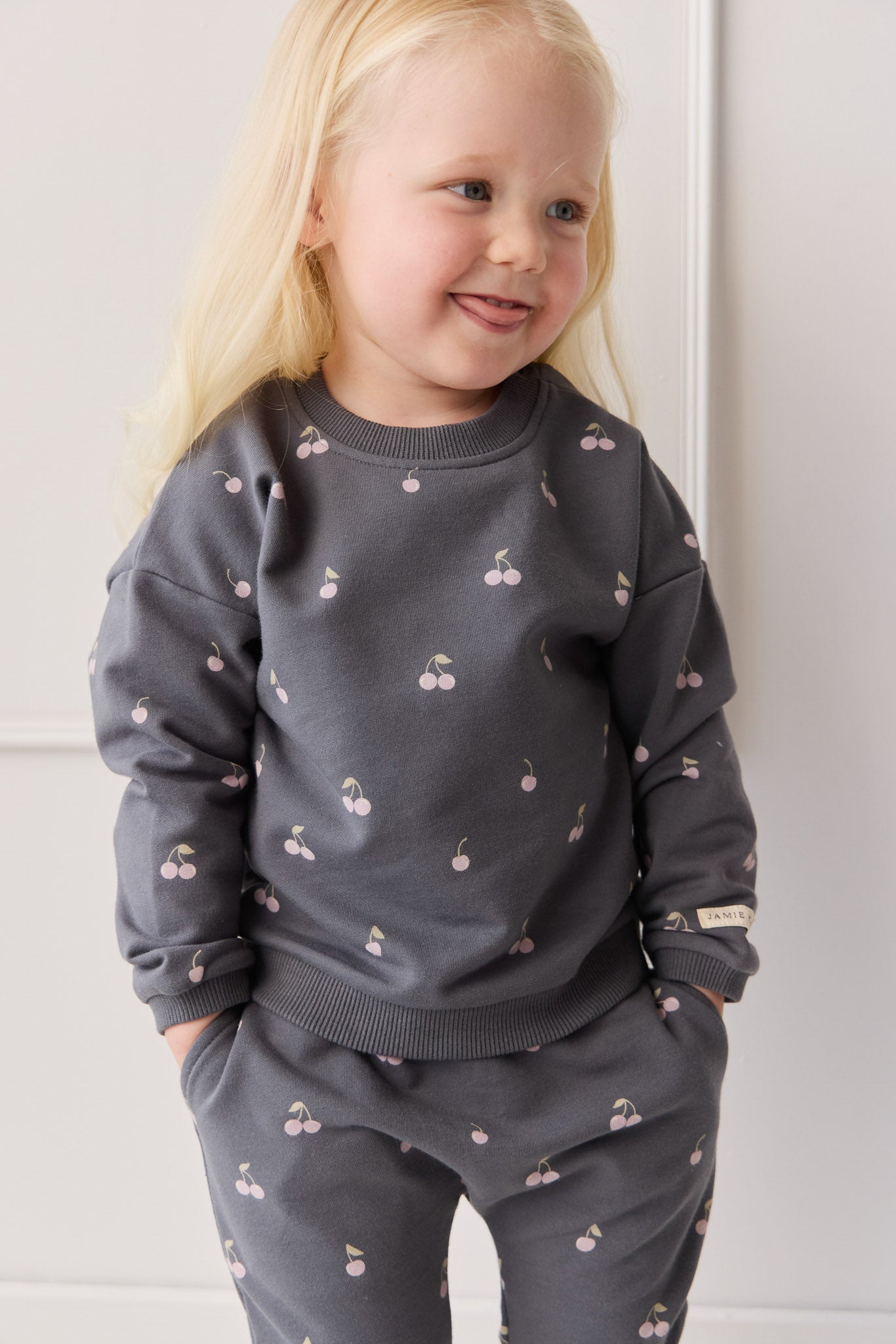 Organic Cotton Bobbie Sweatshirt - Cherry Love Lava