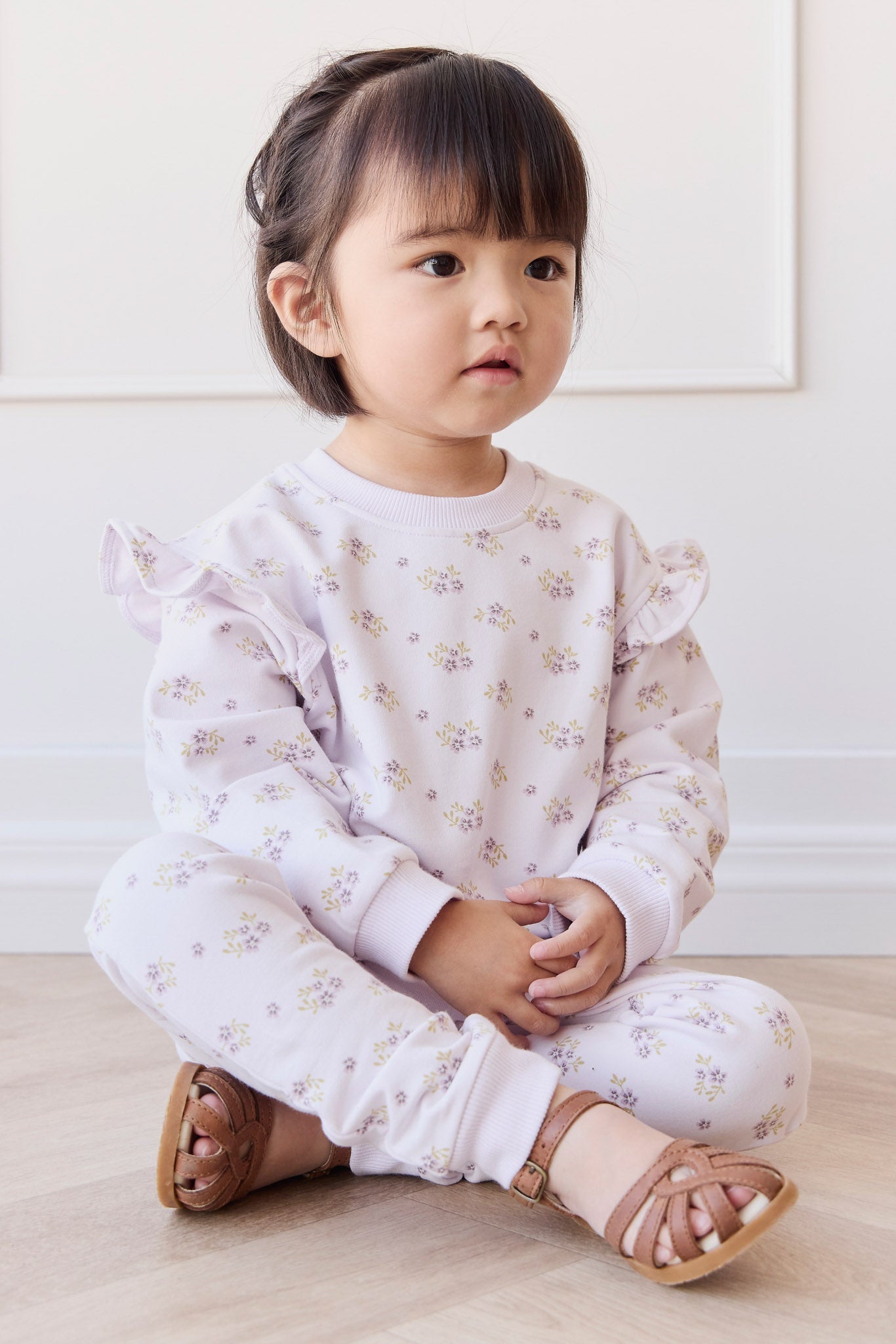 Organic Cotton Morgan Track Pant - Rose Floral Pink