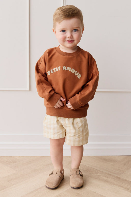 Organic Cotton Georgie Sweatshirt - Mon Petite Amour Ginger