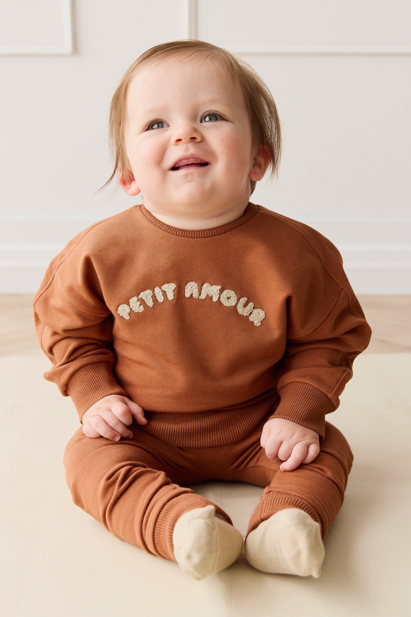 Organic Cotton Georgie Sweatshirt - Mon Petite Amour Ginger