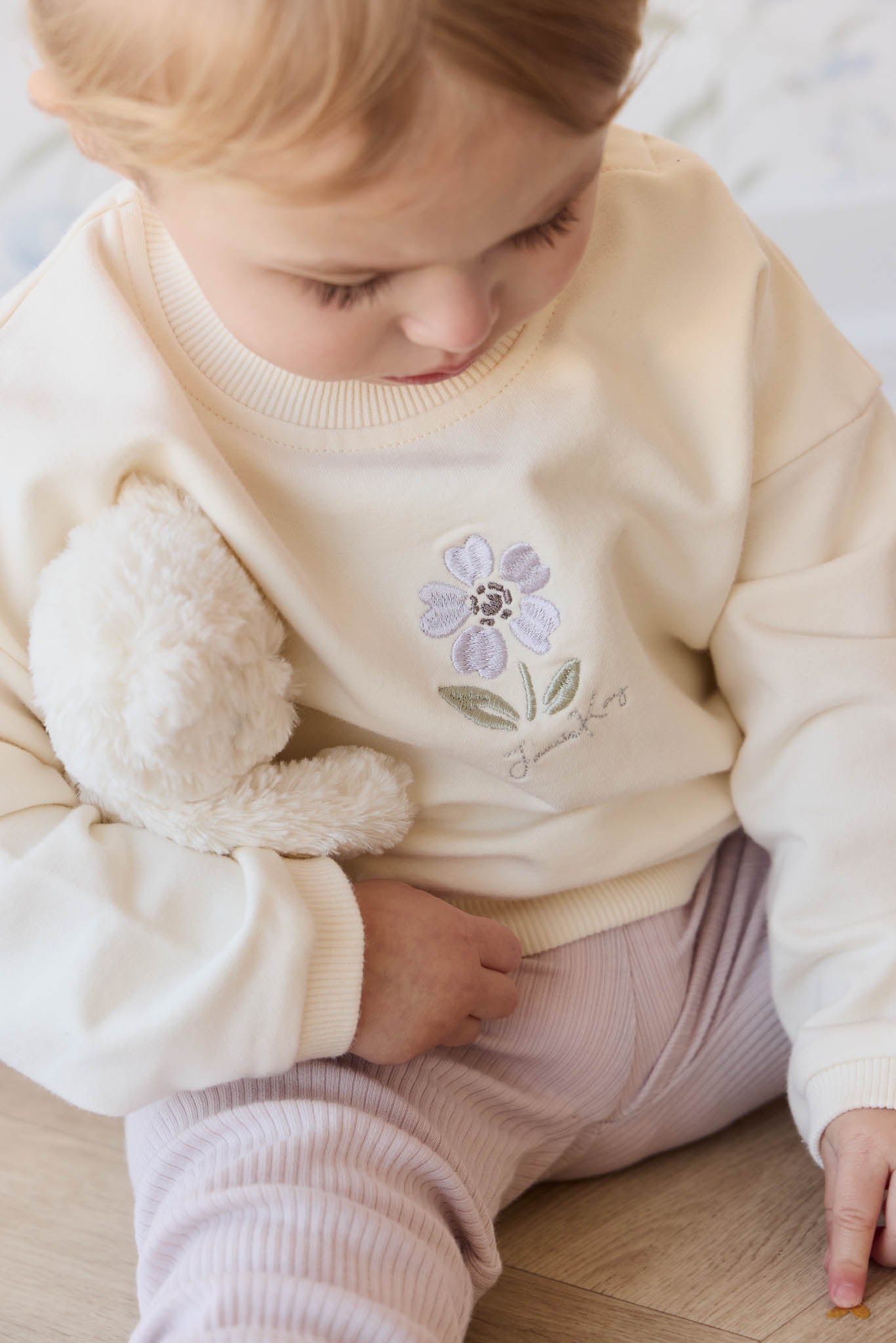 Organic Cotton Bobbie Sweatshirt - Parchment Lola