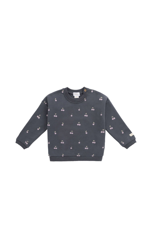 Organic Cotton Bobbie Sweatshirt - Cherry Love Lava