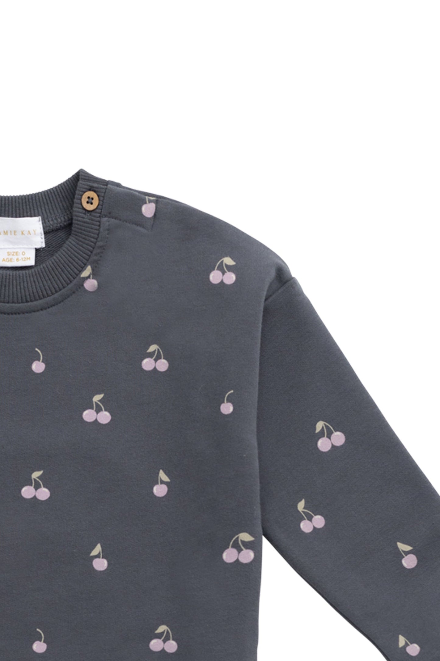 Organic Cotton Bobbie Sweatshirt - Cherry Love Lava