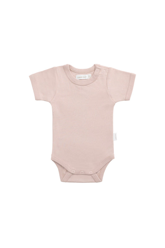 Organic Cotton Olsen Tee Bodysuit - Shell Pink