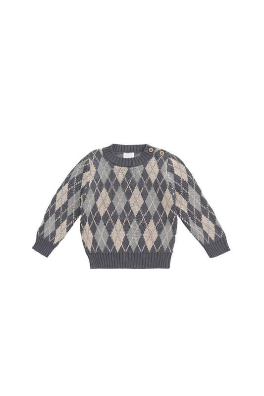 Enzo Jumper - Enzo Jacquard - Lava Smoke