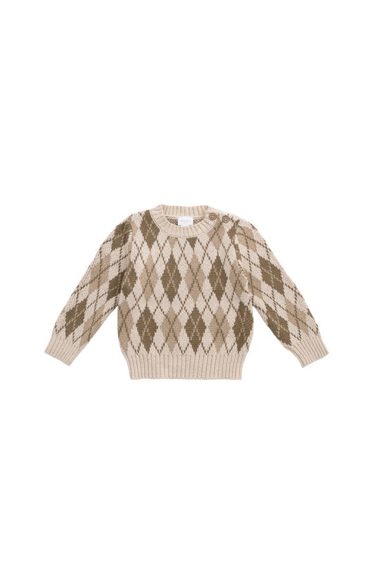 Enzo Jumper - Enzo Jacquard Oatmeal Marle