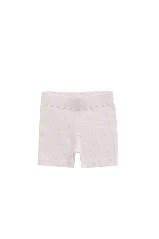 Organic Cotton Everyday Bike Short - Simple Flowers Lilac