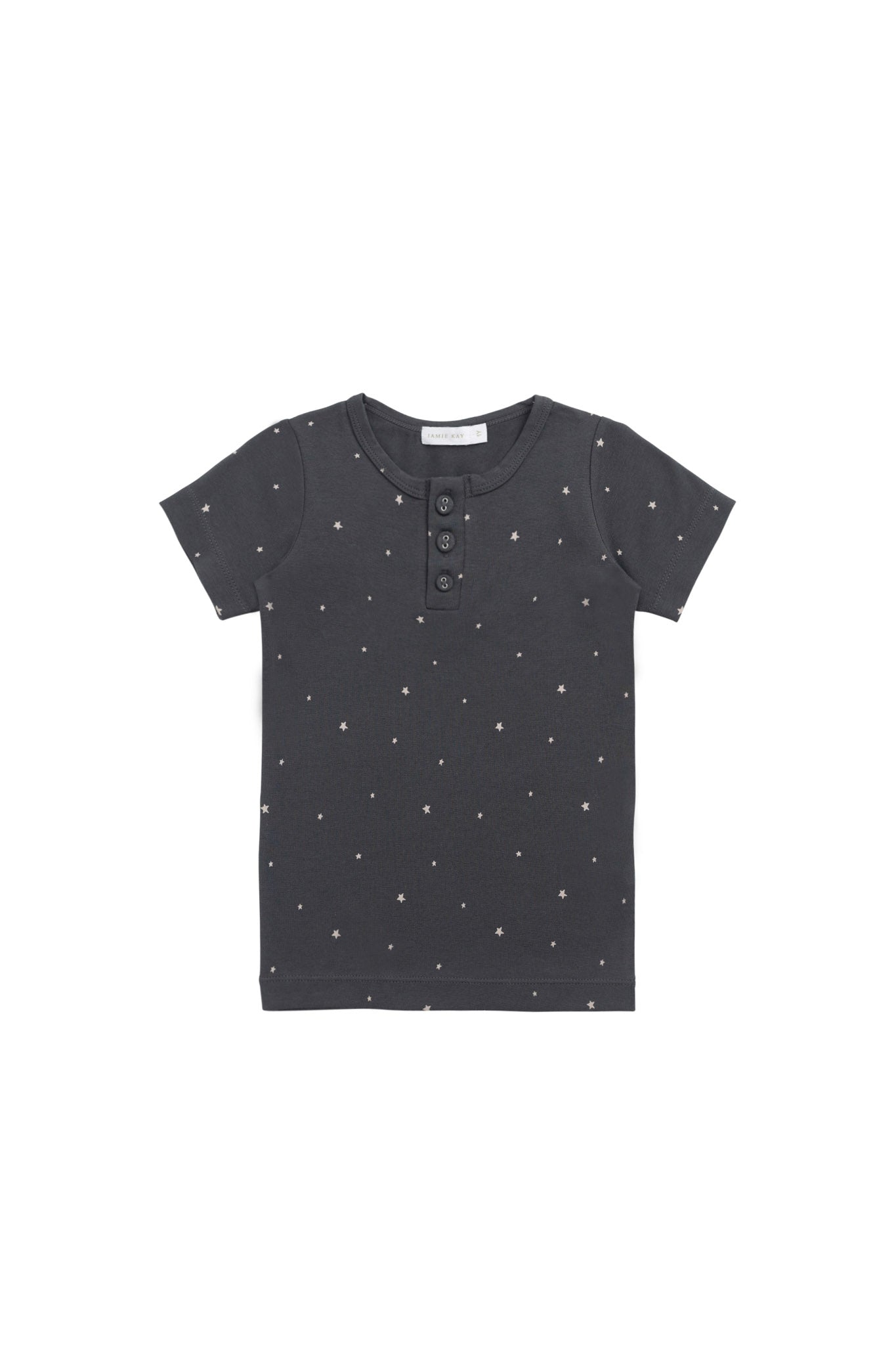 Organic Cotton Modal Henley Tee - Milky Way Icelandic