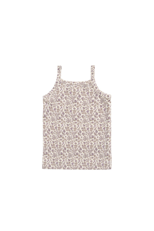 Organic Cotton Modal Singlet - Amber Eggnog