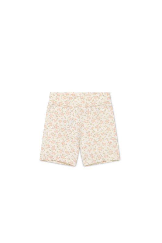 Organic Cotton Everyday Bike Short - Rosalie Floral Mauve