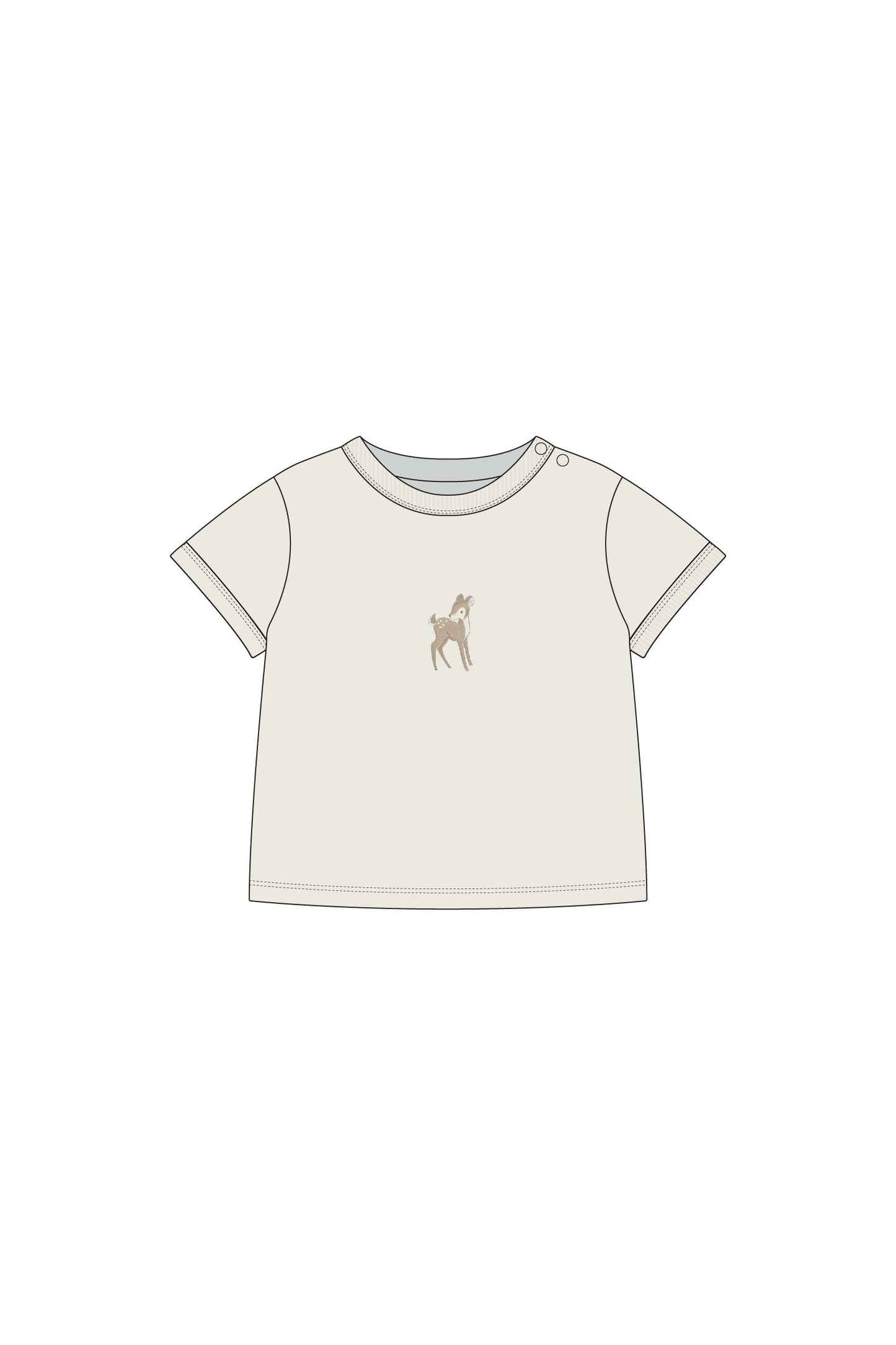 Pima Cotton Eddie T-Shirt - Fable Deer Cloud