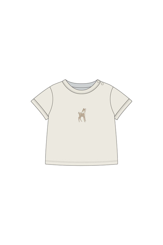 Pima Cotton Eddie T-Shirt - Fable Deer Cloud