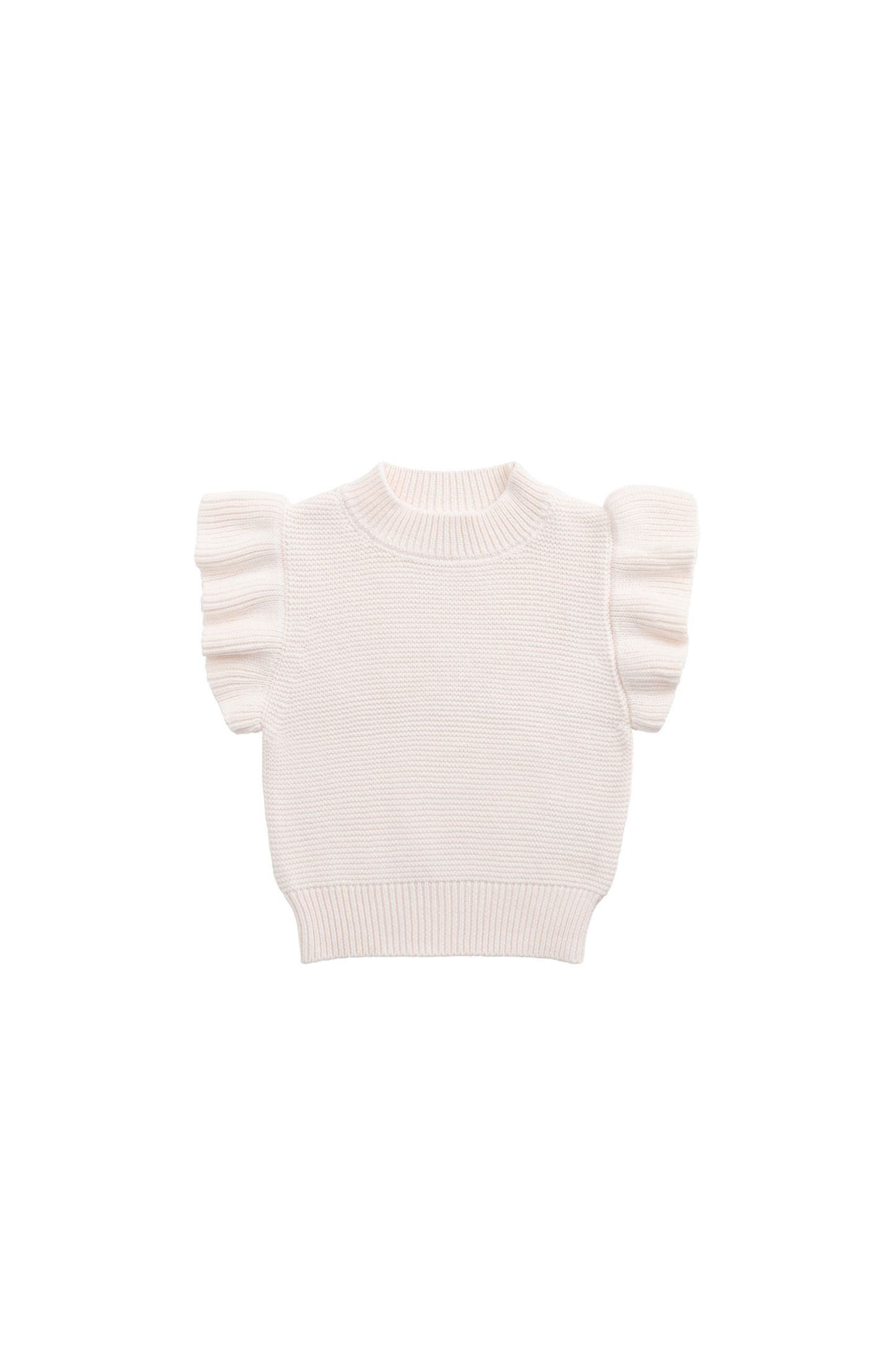 Caroline Frill Vest - Berry Cream