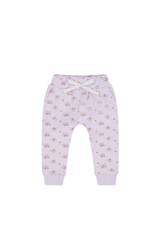 Organic Cotton Morgan Track Pant - Rose Floral Pink